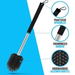 Strex Toiletborstel Siliconen Met Houder Zwart - Sneldrogend, Hygiënisch & Antibacteriële Werking - WC Borstel - Toilet Borstel Houder -Merkloos Shop 1200x1200 969