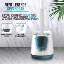 Strex Toiletborstel Siliconen Met Houder - Sneldrogend, Hygiënisch & Antibacteriële Werking - WC Borstel - Toilet Borstel Houder -Merkloos Shop 1200x1200 978