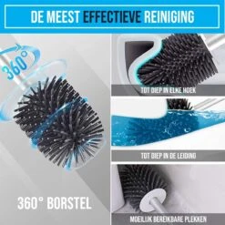 Strex Toiletborstel Siliconen Met Houder - Sneldrogend, Hygiënisch & Antibacteriële Werking - WC Borstel - Toilet Borstel Houder -Merkloos Shop 1200x1200 979