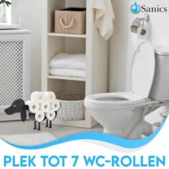 Sanics Reserverolhouder Vrijstaand - Hangend - Wandhouder - Hond - Zwart - Dier -Merkloos Shop 1200x1200 986