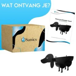 Sanics Reserverolhouder Vrijstaand - Hangend - Wandhouder - Hond - Zwart - Dier -Merkloos Shop 1200x1200 988
