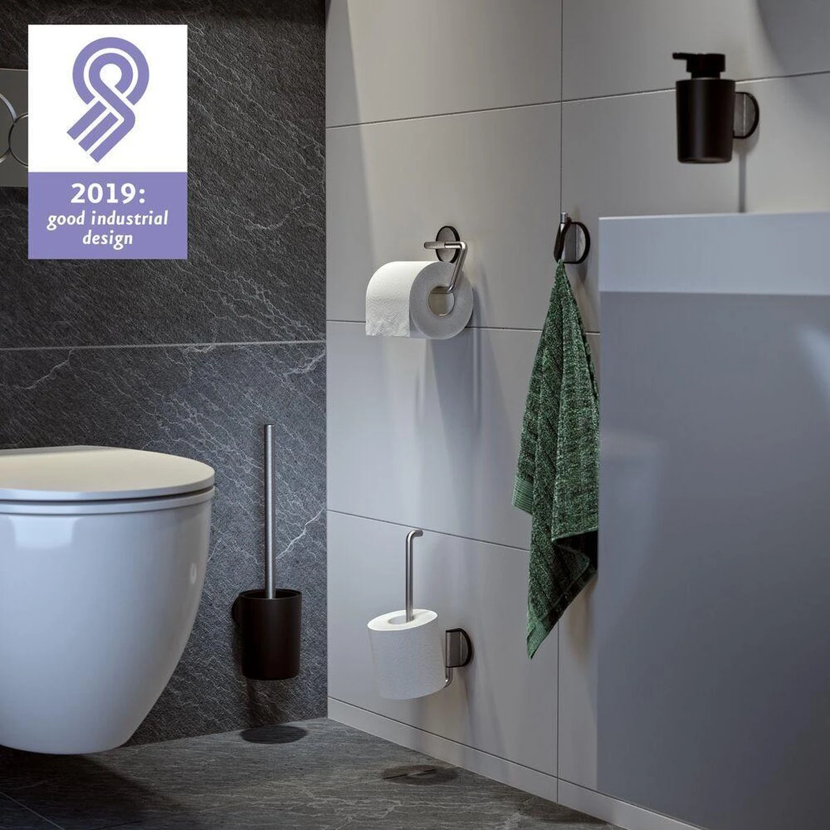 Tiger Tune - Toiletborstel Met Houder - RVS Geborsteld / Zwart 9 Tiger Tune - Toiletborstel Met Houder - RVS Geborsteld / Zwart - Afbeelding 7