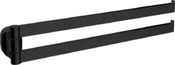 Handdoekrek Zwart - Handdoekstang - 2-armig 35cm - Mat Zwart - Inclusief Montage Materiaal -Merkloos Shop 1200x447