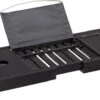 ACAZA Badrekje - Uitschuifbare Bamboe Bad Brug (Min 70 Cm - Max 105cm) - Verstelbare Plank Voor In Bad Met Tablet Houder - Zwart -Merkloos Shop 1200x492 1