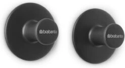 Brabantia ReNew Handdoekhaakjes - 2 Stuks - Dark Grey -Merkloos Shop 1200x655 1