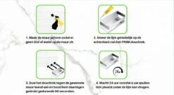 Merkloos Doucherek- Douchemand- Badkamerrek- Badkamer Organiser- Badkamer Organizer-Rekje Voor In De Douche- Badkamer Plank-Rekje Voor Shampoo- RVS- Zonder Boren- Zelfklevend- Rechthoek Vorm- Met Of Zonder Schroeven- Ophangbaar- Met Lijm- 20 Cm- Zwart -Merkloos Shop 1200x656