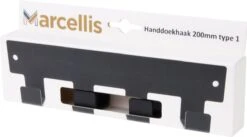 Marcellis - Industriële Handdoekhaak - Ophanghaak - 4 Haken - Mat Zwart - Staal - Metaal - Incl. Bevestigingsmateriaal -Merkloos Shop 1200x666