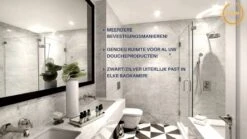 Merkloos Doucherek- Douchemand- Badkamerrek- Badkamer Organiser- Badkamer Organizer-Rekje Voor In De Douche- Badkamer Plank-Rekje Voor Shampoo- RVS- Zonder Boren- Zelfklevend- Rechthoek Vorm- Met Of Zonder Schroeven- Ophangbaar- Met Lijm- 40 Cm- Zwart -Merkloos Shop 1200x675 5