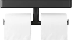 Tiger Carv - Toiletrolhouder Met Planchet - Zwart -Merkloos Shop 1200x677