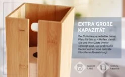 DelCosmo Staande Toiletpapier Houder Gemaakt Van Bamboe - Toiletrolhouder Voor 4 Toiletrollen - Toiletrollen Rolhouder - Toilet & Badkamer Accessoires -Merkloos Shop 1200x742