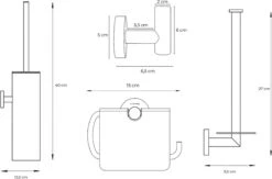 Toiletaccessoireset RVS 4-delig - Luxe Toilet Set - Toiletborstel Met Houder - Toiletrolhouder Met Klep - Reserverolhouder - Handdoekhaak - Zilver - Toiletset -Merkloos Shop 1200x793 1