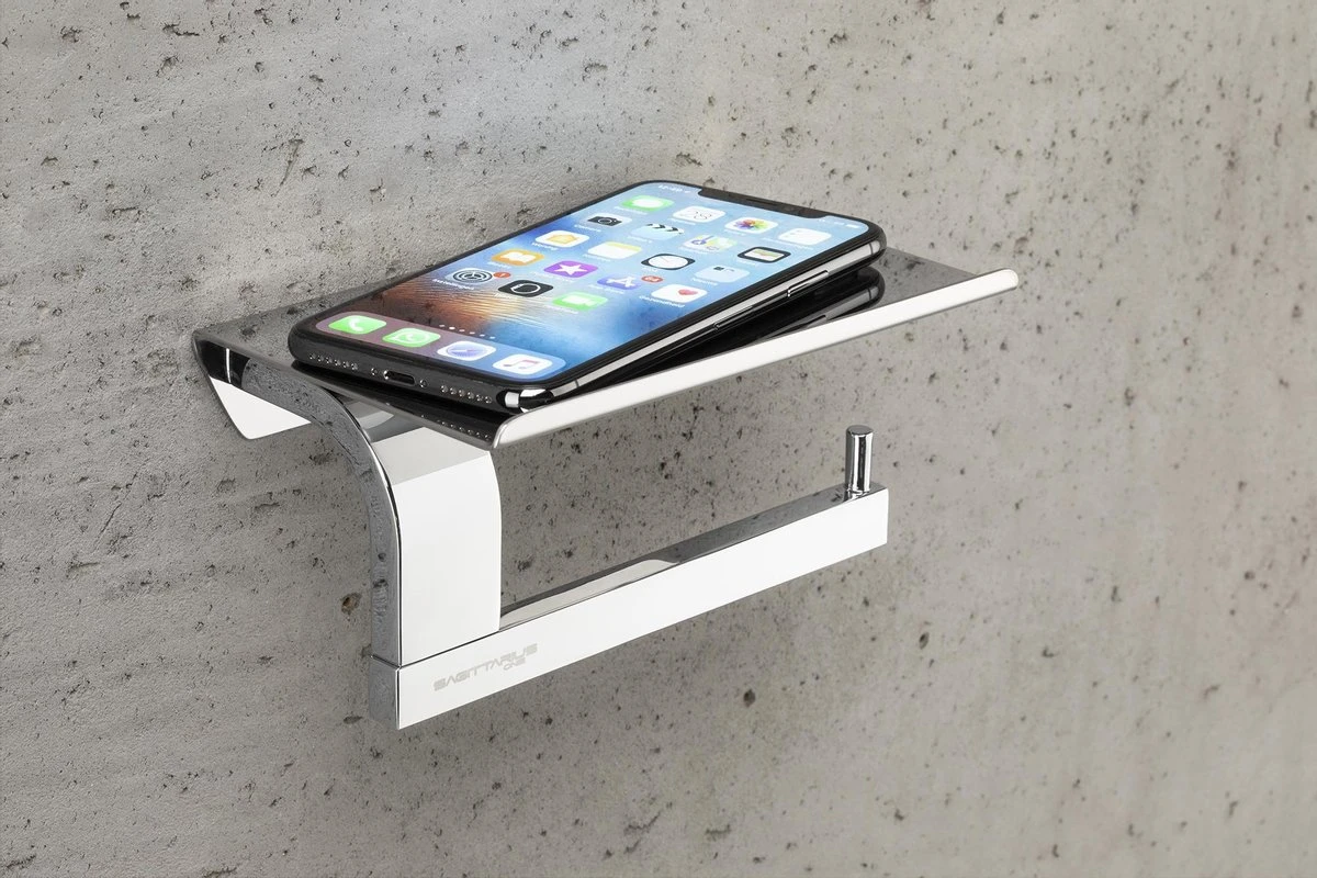 Sagittarius One 160S1 WC Rolhouder | Toiletrolhouder Met Plankje | Gepolijst RVS WC Papier Houder | Toiletpapier Houder 7 Sagittarius One 160S1 WC Rolhouder | Toiletrolhouder Met Plankje | Gepolijst RVS WC Papier Houder | Toiletpapier Houder - Afbeelding 5