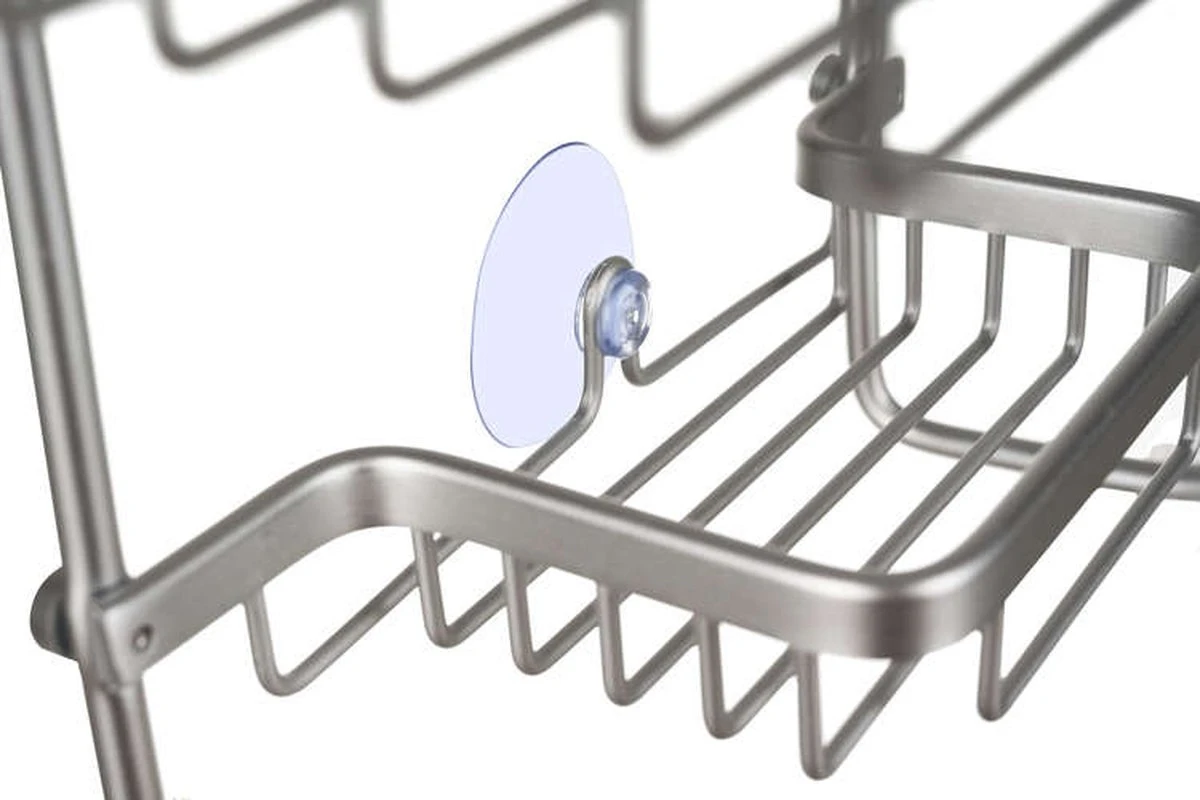 SIEPS Luxe Doucherek Zilver - Doucherek Zonder Boren - Doucherek Hangend - Doucherekje - Doucherekjes - Aluminium 8 SIEPS Luxe Doucherek Zilver - Doucherek Zonder Boren - Doucherek Hangend - Doucherekje - Doucherekjes - Aluminium - Afbeelding 6