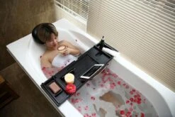 Merkloos Decopatent® Badplank - Uitschuifbaar 75 -> 110 Cm - Verstelbaar Bamboe Badrekje Voor In Bad - Boekenhouder - Tablethouder - Zwart 16 Merkloos Decopatent® Badplank - Uitschuifbaar 75 -> 110 Cm - Verstelbaar Bamboe Badrekje Voor In Bad - Boekenhouder - Tablethouder - Zwart -Merkloos Shop 1200x800 36