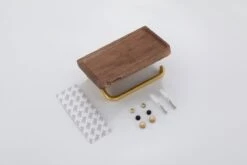 Lopoleis WC Rolhouder – Luxe Toiletrolhouder Walnoothout – Goud – Zelfklevend – WC Rolhouder Zonder Boren – Toiletrolhouder Met Plankje – WC Rolhouder Goud – Badkamer Accessoires -Merkloos Shop 1200x800 5