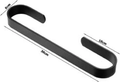 Handdoekrek 30 Cm Zonder Boren - Badkamer - Badkameraccesoires - Badkamermeubel - Handdoekstang - Doucherek - Mat Zwart -Merkloos Shop 1200x820 1