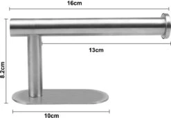 Wonix® - WC Rolhouder - Toiletrolhouder En Haak - Zonder Klep - Zelfklevend - Zonder Boren - RVS - Zilver -Merkloos Shop 1200x824 1