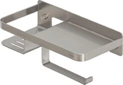 Tiger Caddy - Toiletrolhouder Met Planchet 24 Cm - RVS Geborsteld -Merkloos Shop 1200x831