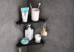 Vannons - Doucherek - Doucherek Hangend - Doucheplankje - Metaal - Set Van 2 - Zwart -Merkloos Shop 1200x838 3