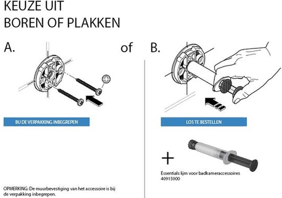 GROHE Essentials Toiletborstelset (wandmodel) - Chroom 5 GROHE Essentials Toiletborstelset (wandmodel) - Chroom - Afbeelding 3