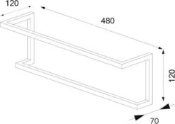 Sealskin Carré - Handdoekrek 48 Cm - Zwart -Merkloos Shop 1200x852