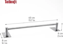 Tatkraft John - Zelkflevende Handdoekstang - Vaatdoek/Keukengerei/Handdoeken Stang Houder Rek Handdoekenrek Muur Steun - Wand Ophangsysteem Voor In De Keuken/Badkamer/Keukenkast - Handdoekrek Handdoekenstang - Zonder Boren - Geborsteld RVS - 40CM -Merkloos Shop 1200x854 1