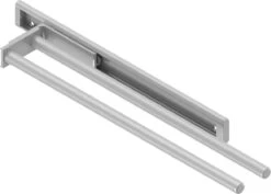 Eleganca Handdoekrek – Handdoekhouder Keuken – Handdoekstang – Ideaal Voor In Keukenkastjes – 44cm Uittrekbaar – 2 Armen – Handdoekrek Badkamer – Inclusief Bevestigingsmateriaal – Hoge Kwaliteit Aluminium – Zilver -Merkloos Shop 1200x862 1