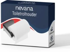Nevana Toiletrolhouder - WC Rolhouder - Toiletpapier - Papier Rol Houder - Zelfklevend - Zonder Boren - Zwart - RVS -Merkloos Shop 1200x891