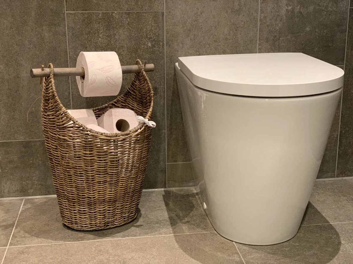 Toilet Rolhouder - Toilet Basket - Riet - Reserverolhouder - Opbergmand - Toiletrolhouder - Rattan - Wc - Rolhouder - Rollenmand 4 Toilet Rolhouder - Toilet Basket - Riet - Reserverolhouder - Opbergmand - Toiletrolhouder - Rattan - Wc - Rolhouder - Rollenmand - Afbeelding 2