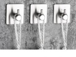 Merkloos RiMa7 - Handdoekhaakjes - Ophanghaak - RVS - Zilver - Zelfklevend Vierkant - 4 Stuks -Merkloos Shop 1200x904