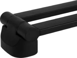 Handdoekrek Zwart - Handdoekstang - 2-armig 35cm - Mat Zwart - Inclusief Montage Materiaal -Merkloos Shop 1200x909