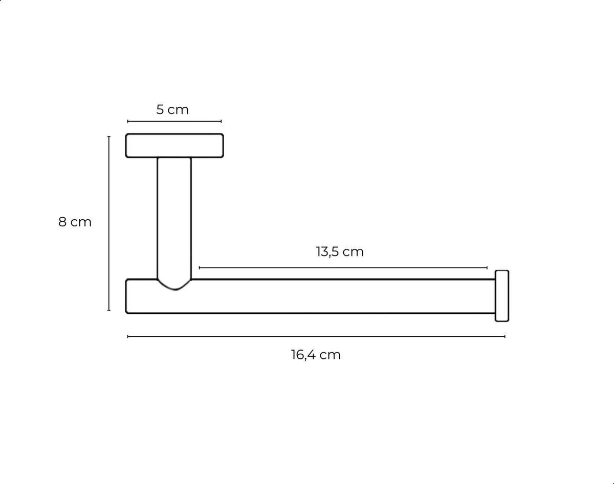 Wc Rol Houder Zwart - Toiletrolhouder - Industrieel - Hangende Wc Rolhouder - RVS - Mat Zwart 6 Wc Rol Houder Zwart - Toiletrolhouder - Industrieel - Hangende Wc Rolhouder - RVS - Mat Zwart - Afbeelding 4