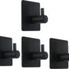 Merkloos Roestvrijstalen Handdoekhaakjes | 3M™ Zelfklevend | 4 Stuks | Mat Zwart | Wandhaak | Ophanghaken | Plakhaakjes | Haakjes | Badkamer | Keuken | RVS -Merkloos Shop 1200x997 1