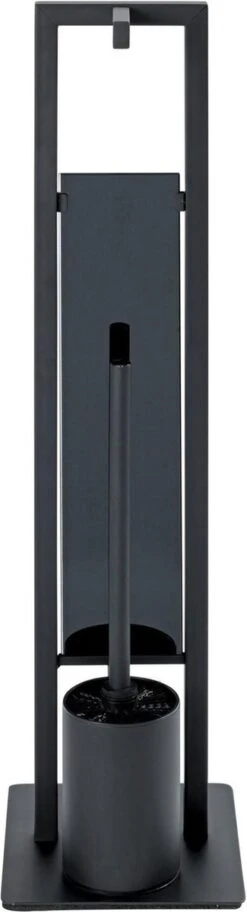 WENKO Toiletbutler Rivalta Zwart - Toiletborstel Met Houder, Toiletrolhouder En Reserverolhouder -Merkloos Shop 325x1200