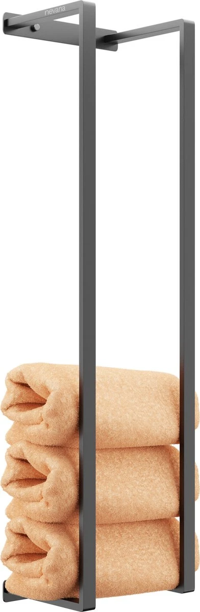 Handdoekrek 95x25x20 - Handdoekstang - Badkamer En Keuken - Industrieel - Mat Zwart - RVS 7 Handdoekrek 95x25x20 - Handdoekstang - Badkamer En Keuken - Industrieel - Mat Zwart - RVS - Afbeelding 5