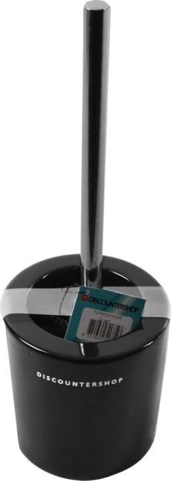 Toiletborstel Met Zwarte Borstel- Keramiek - Zwart - RVS - WC Borstel In Ronde Houder -Merkloos Shop 426x1200