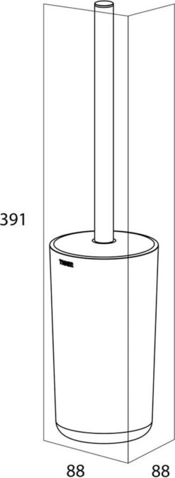Tiger Carv - Toiletborstel Met Houder Vrijstaand - Zwart -Merkloos Shop 441x1200