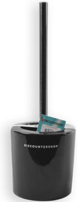 Toiletborstel Met Zwarte Borstel- Keramiek - Zwart - RVS - WC Borstel In Ronde Houder -Merkloos Shop 458x1200