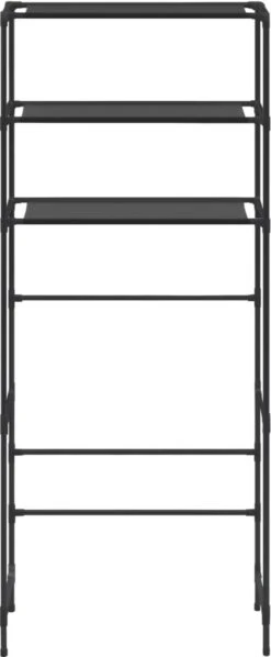 VidaXL Opbergrek Voor Boven Wasmachine 3-laags 69x28x169 Cm Zwart -Merkloos Shop 496x1200 2