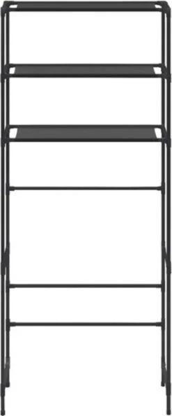 VidaXL Opbergrek Voor Boven Wasmachine 3-laags 69x28x169 Cm Zwart -Merkloos Shop 498x1200