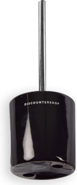 Toiletborstel Met Zwarte Borstel- Keramiek - Zwart - RVS - WC Borstel In Ronde Houder -Merkloos Shop 504x1200
