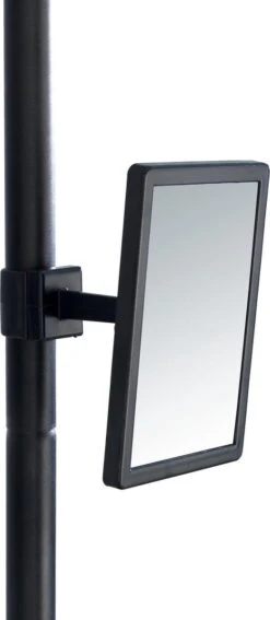 WENKO Telescopisch Doucherek Big Black 3-laags Met Spiegel Zilver/zwart - Bevestigen Zonder Boren -Merkloos Shop 523x1200