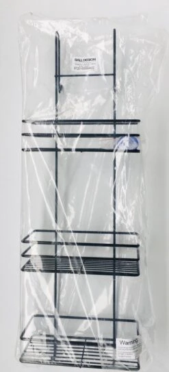 Ball Design Zwart Doucherek-3 Laags Hangend-Zonder Boren-Zwart -Merkloos Shop 546x1200 1