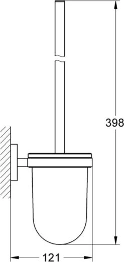 GROHE Essentials Toiletborstelset (wandmodel) - Chroom 27 GROHE Essentials Toiletborstelset (wandmodel) - Chroom -Merkloos Shop 569x1200