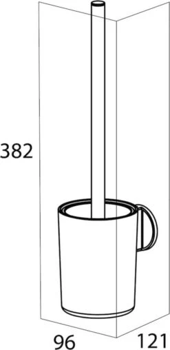 Tiger Tune - Toiletborstel Met Houder - Zwart Metaal Geborsteld / Zwart -Merkloos Shop 583x1200