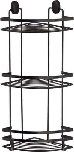 Concorde - Doucherekje Met Haakjes Hoek Model 3-laags - Zwart - H50 Cm -Merkloos Shop 587x1200