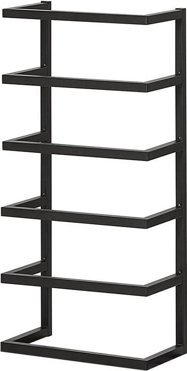 Sealskin Carré - Handdoekrek Groot - 12 X 24 X 48 Cm - Zwart 5 Sealskin Carré - Handdoekrek Groot - 12 X 24 X 48 Cm - Zwart - Afbeelding 3