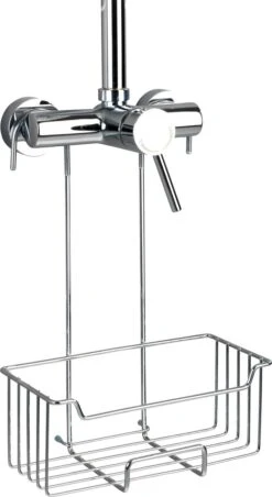 WENKO Doucherek Milo 25x36cm RVS Glanzend - Doucherek Zonder Boren - Doucherek Hangend -Merkloos Shop 656x1200