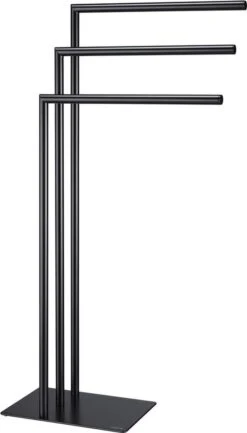 Sealskin Tube - Handdoekrek 3-armig Vrijstaand - Zwart