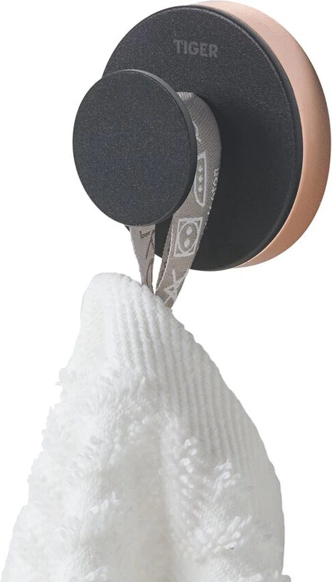 Tiger Urban - Handdoekhaak Groot (1x) - ø 5 Cm - Inclusief 2 Decorringen - Zwart 5 Tiger Urban - Handdoekhaak Groot (1x) - ø 5 Cm - Inclusief 2 Decorringen - Zwart - Afbeelding 3